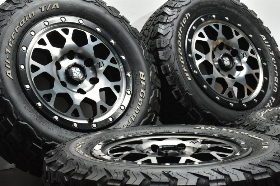 【バリ溝 人気ホイール】エクストリームJ XJ04 16in 6.5J +38 PCD139.7 BFグッドリッチ All-Terrain T/A  KO2 LT 215/70R16 ハイエース