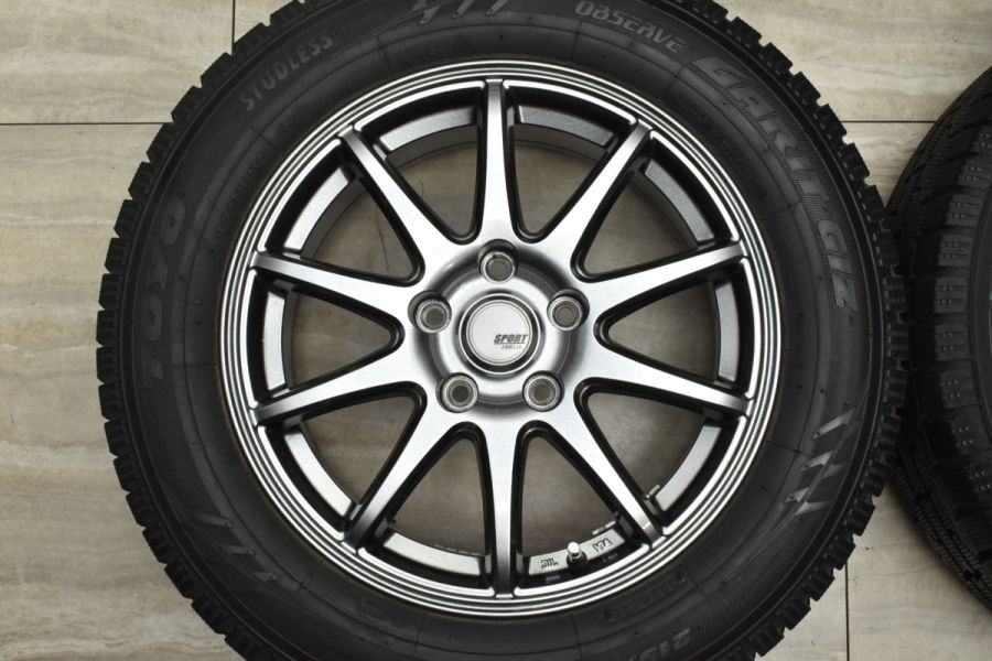 16インチ　アルミ　タイヤセット　バリ溝 バリ溝】スポーツアベリア 16in 6.5J +38 PCD114.3 トーヨー