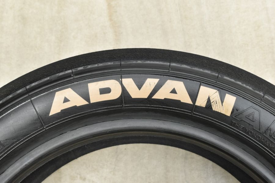 【レーシングスリックタイヤ】ヨコハマ アドバン ADVAN A005N A80（3100）190/580R15 溝残り 3.0-2.5ｍｍ程度  4本セット ドライ Sタイヤ