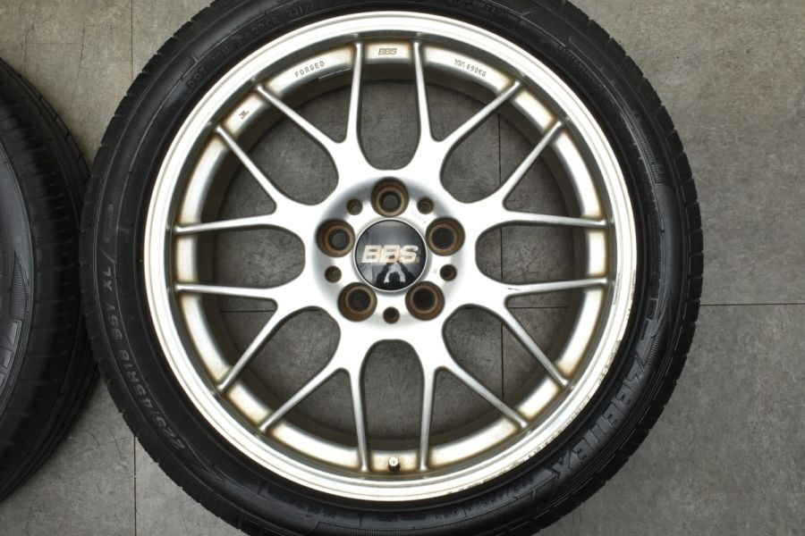 鍛造品】BBS RG-R 18in 7.5J +50 PCD114.3 ZEETEX HP2000 vfm 225/45R18 GS ES プリウスα  リーフ ジューク レヴォーグ アテンザ FOREGD 中古 タイヤホイールセット | パーツ販売ナンバーワン