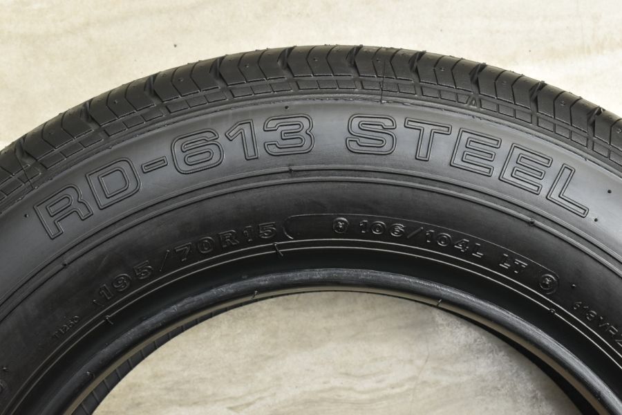 新車外し品 バリ溝】ブリヂストン RD-613 STEEL 195/70R15 106/104L LT 2021年製 4本 ライトトラック カムロード  トヨエース 納車外し 中古 タイヤのみ | パーツ販売ナンバーワン