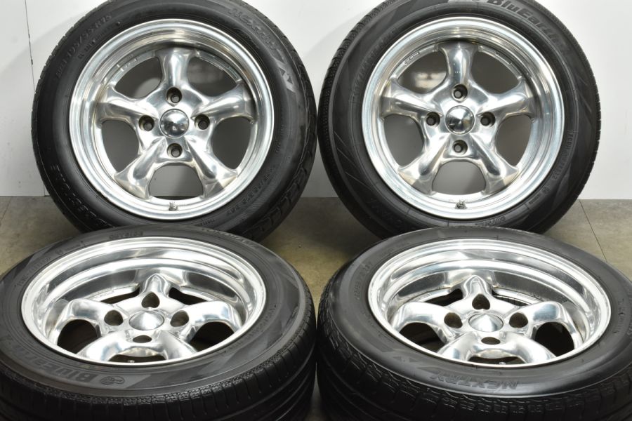 【希少 当時物】WORK GOOCARS HEMI ワーク グッカーズ ヘミ 15in 7.5JJ+20 PCD114.3 4H 195/55R15  ミラージュ ランサー 2ピース