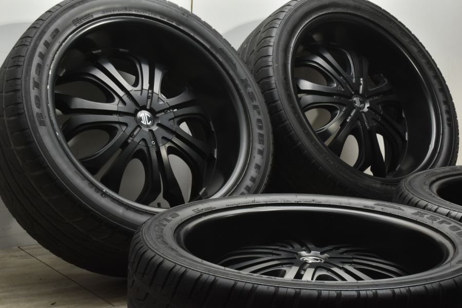 【大口径 深リム】2CRAVE ALLOYS 22in 9.5J +35 PCD135/139.7 6穴 Rotalla 305/40R22  アバランチ ナビゲーター エスカレード