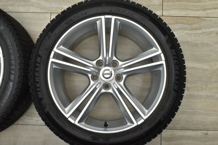 正規品】ボルボ V90 S90 純正18in 8J +42 PCD108 ミシュラン X-ICE3+ 245/45R18 ノーマル戻し S60 V60  流用 品番：31362839 中古 スタッドレスタイヤホイールセット | パーツ販売ナンバーワン