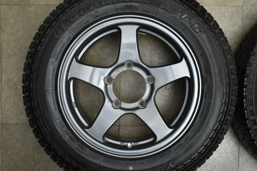 JB64W ジムニーサイズ】マナレイ 16in 5.5J +22 PCD139.7 ヨコハマ