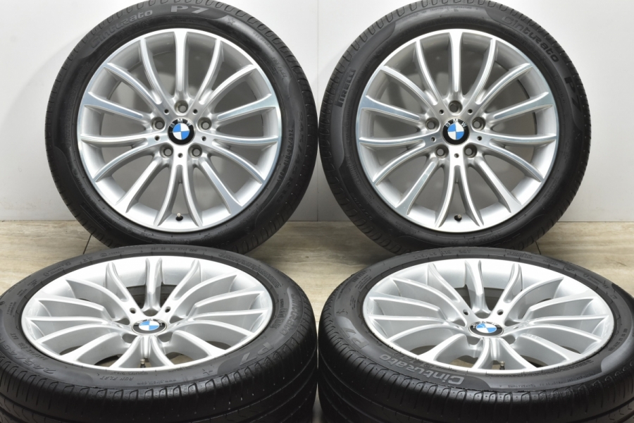 【美品】BMW F10 F11 5シリーズ 純正 18in 8J +30 ピレリ 245/45R18 ☆ RSC 承認 ランフラット F12  6シリーズ マルチスポーク454