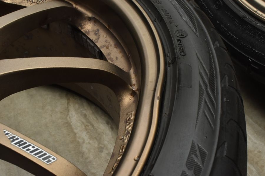 【鍛造】RAYS ボルクレーシング CE28N 18in 7.5J +43 PCD100 225/40R18 ブロンズ BRZ インプレッサ レガシィ  86 プリウス VOLK 現状販売