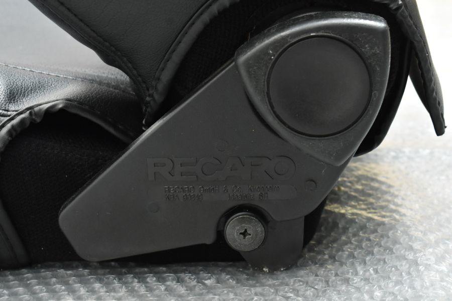 【セミバケ】RECARO SR レカロシート 1脚 セミバケットシート 合皮カバー レザーカバーシート付 KBA 90349 座面・背面部分交換済み