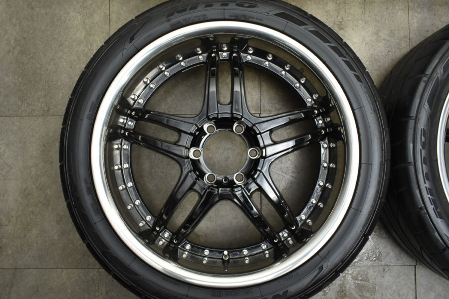美品】ドンコルレオーネ 22in 8.5J +18 PCD139.7 ニットー NT555 G2 