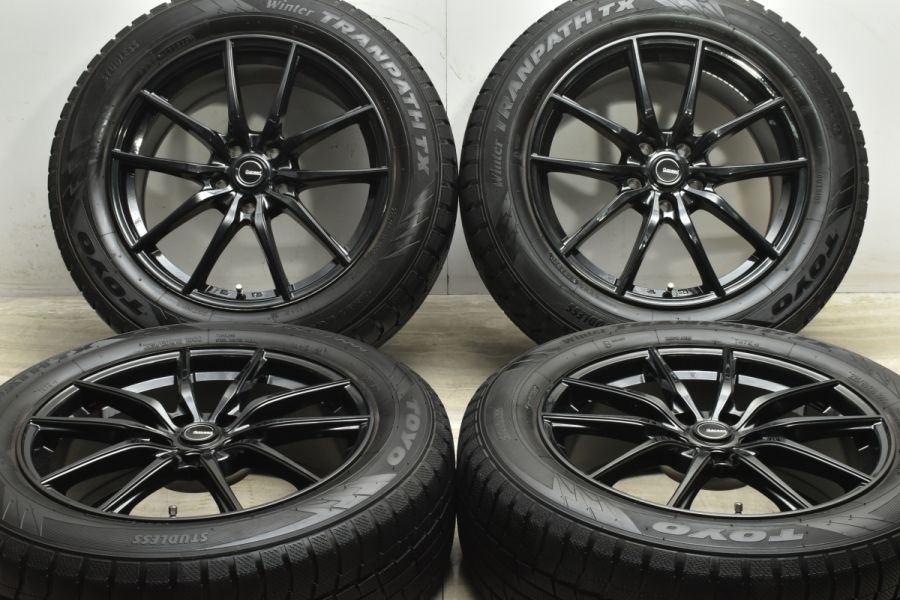 バリ溝】G-SPEED 18in 7.5J +38 PCD114.3 トーヨー ウィンタートランパス TX 225/60R18 レクサス 10系 NX  ハリアー RAV4 ヴァンガード 中古 スタッドレスタイヤホイールセット | パーツ販売ナンバーワン