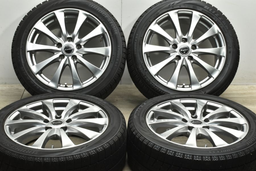 【ホイール美品】EXSTEER 17in 7J +48 PCD114.3 ブリヂストン ブリザック VRX 215/50R17 レヴォーグ SAI  プリウスα ジェイド アコード