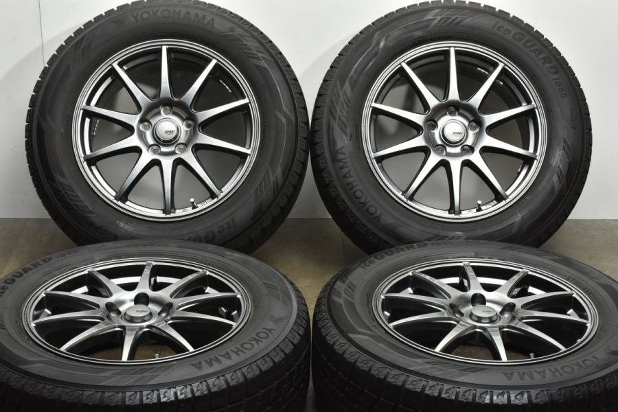 【美品】スポルト アベリア 17in 7J +53 PCD114.3 ヨコハマ アイスガード iG60 225/65R17 CX-5 CX-8  レガシィアウトバック 交換用