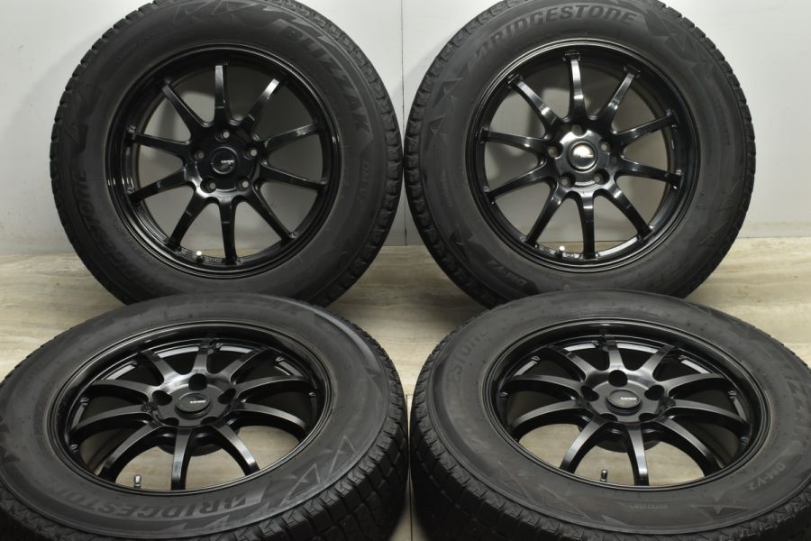 【美品】Gスピード 17in 7J +38 PCD114.3 ブリヂストン ブリザック DM-V2 225/65R17 NX ハリアー RAV4  エクストレイル CR-V CX-8 CX-5