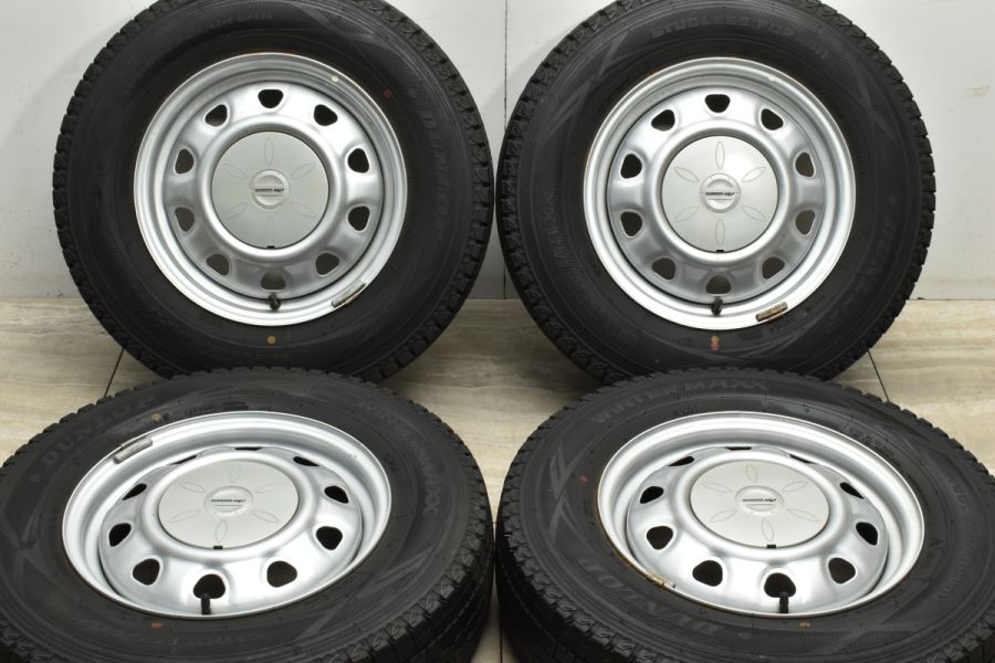 LT スタッドレス】トピー SCHWARZ MV 14in 5J +38.5 PCD100 ダンロップ ウィンターマックス SV01  175/80R14 タウンエース バネット 中古 スタッドレスタイヤホイールセット | パーツ販売ナンバーワン