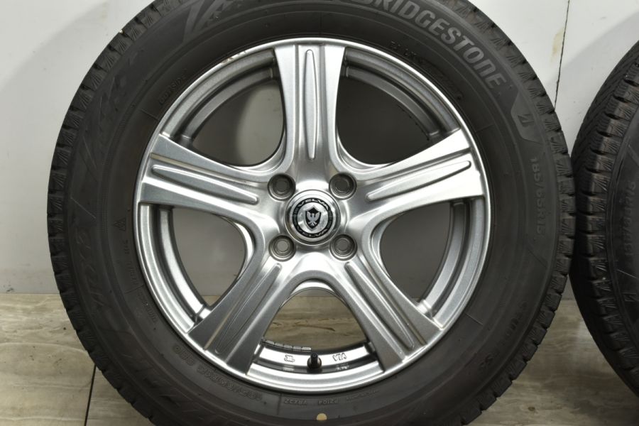 【良好品】Weds VELVA 15in 5.5J +50 PCD100 ブリヂストン ブリザック VRX3 185/65R15 アクア フィールダー  フリード ノート デミオ