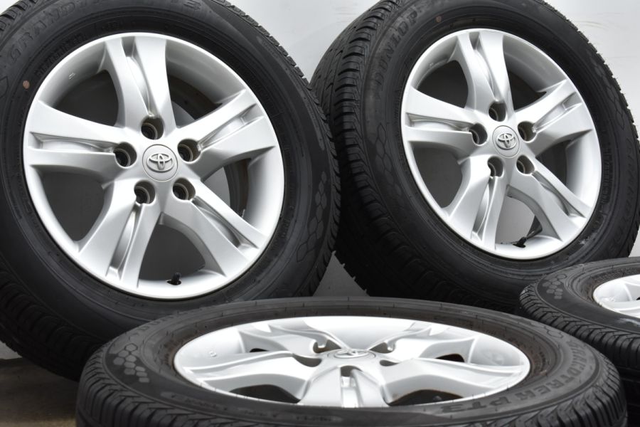 バリ溝】トヨタ ラッシュ 純正 16in 6J +50 PCD114.3 ダンロップ グラントレック PT3 215/65R16 ノーマル戻し  ダイハツ ビーゴ 中古 タイヤホイールセット | パーツ販売ナンバーワン