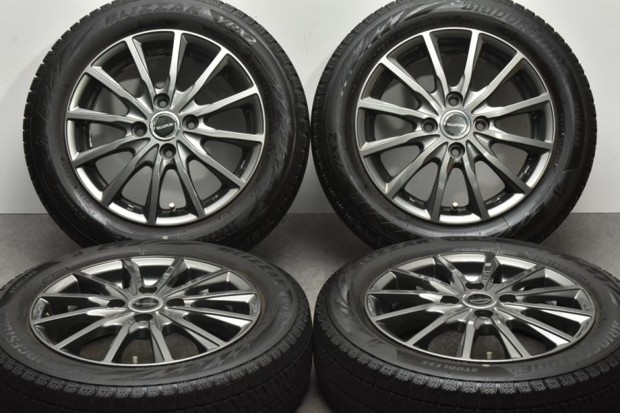 美品】バルミナ 14in 4.5J +45 PCD100 ブリヂストン ブリザック VRX2 155/65R14 N-BOX デイズ サクラ ワゴンR  アルト タント ムーヴ 中古 スタッドレスタイヤホイールセット | パーツ販売ナンバーワン