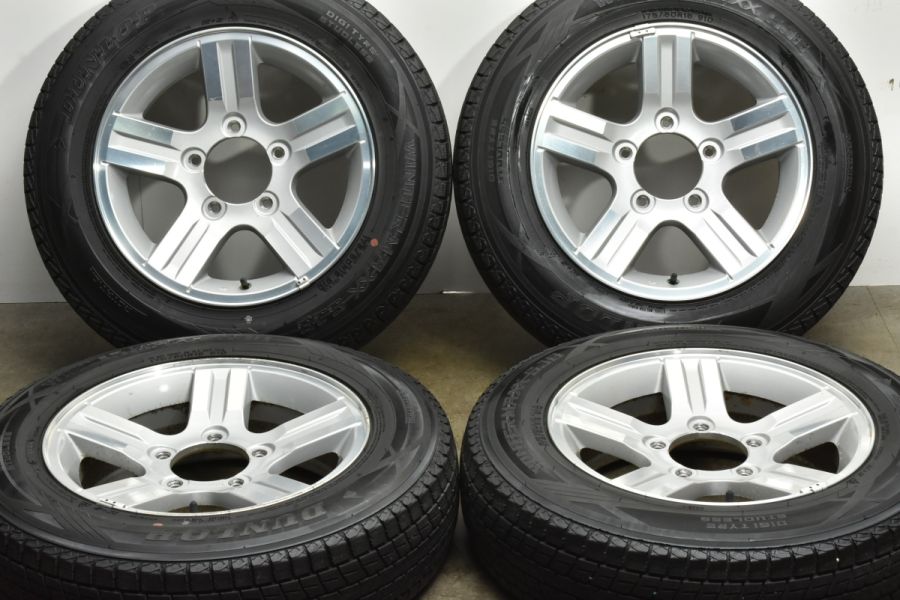 良好品】スズキ JB23 ジムニー 純正 16in 5.5J +22 PCD139.7 ダンロップ ウィンターマックス SJ8 175/80R16  JB64 JA12 JA22 流用 交換用 中古 スタッドレスタイヤホイールセット | パーツ販売ナンバーワン