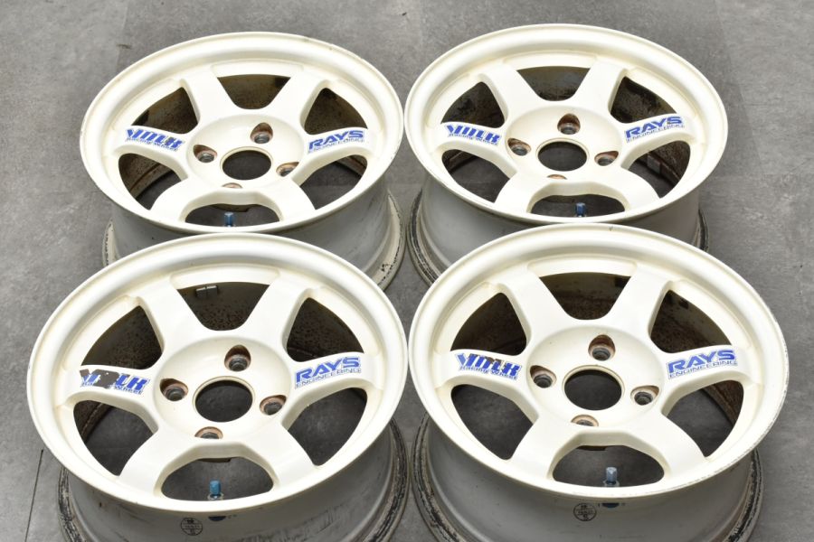 鍛造品 希少サイズ】RAYS ボルクレーシング TE37 14in 6.5J +15 PCD108 4本セット ケータハム セブン シトロエン  エグザンティア クサラ 中古 ホイールのみ | パーツ販売ナンバーワン