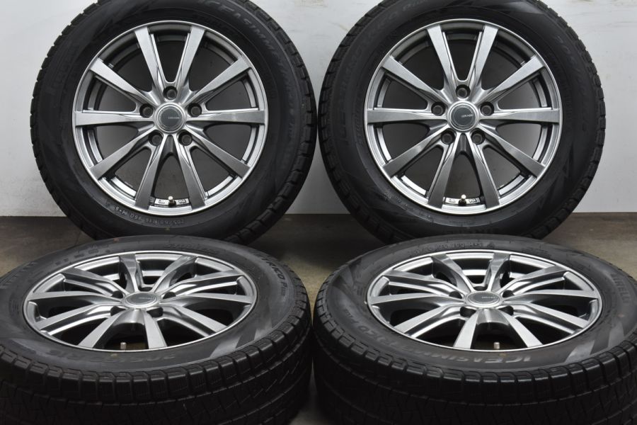 美品 バリ溝】GRASS 16in 6.5J +53 PCD114.3 ピレリ アイス 