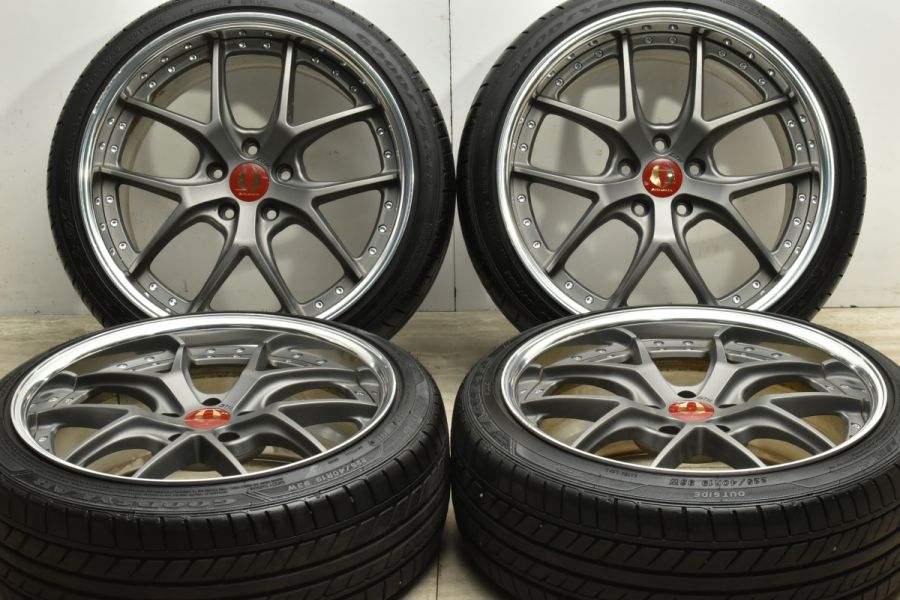 2ピース 軽量】AIMGAIN GTM 19in 8.5J +35 9.5J +38 PCD114.3 グッドイヤー 225/40R19  245/35R19 GS マジェスタ マークX スカイライン 中古 タイヤホイールセット | パーツ販売ナンバーワン