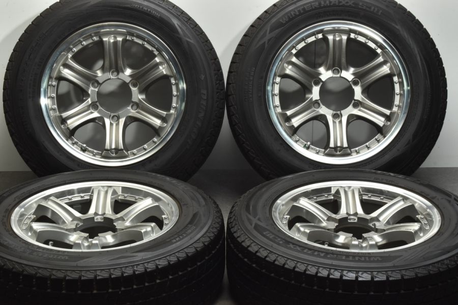 【程度良好品】ハイエース 等に 社外 16in 7J +35 ダンロップ ウィンターマックス SJ8 215/65R16 レジアス NV200  キャラバン