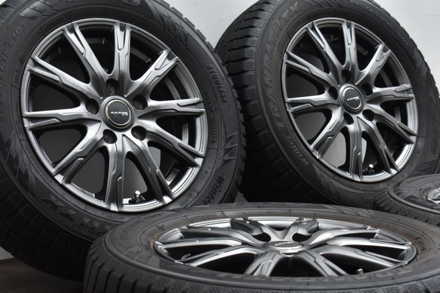 バリ溝 美品】AZANE 15in 6J +53 PCD114.3 トーヨー ウィンタートランパス TX 195/65R15ノア ヴォクシー  ステップワゴン GT系 フリード 中古 スタッドレスタイヤホイールセット | パーツ販売ナンバーワン