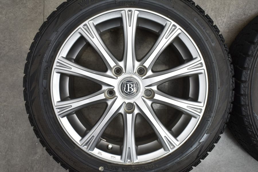 バリ溝】BRANDLE 16in 6.5J +48 PCD114.3 ダンロップ WM02 195/55R16 CR-Z ステップワゴン ラフェスタ  リーフ ノア ヴォクシー 中古 スタッドレスタイヤホイールセット | パーツ販売ナンバーワン