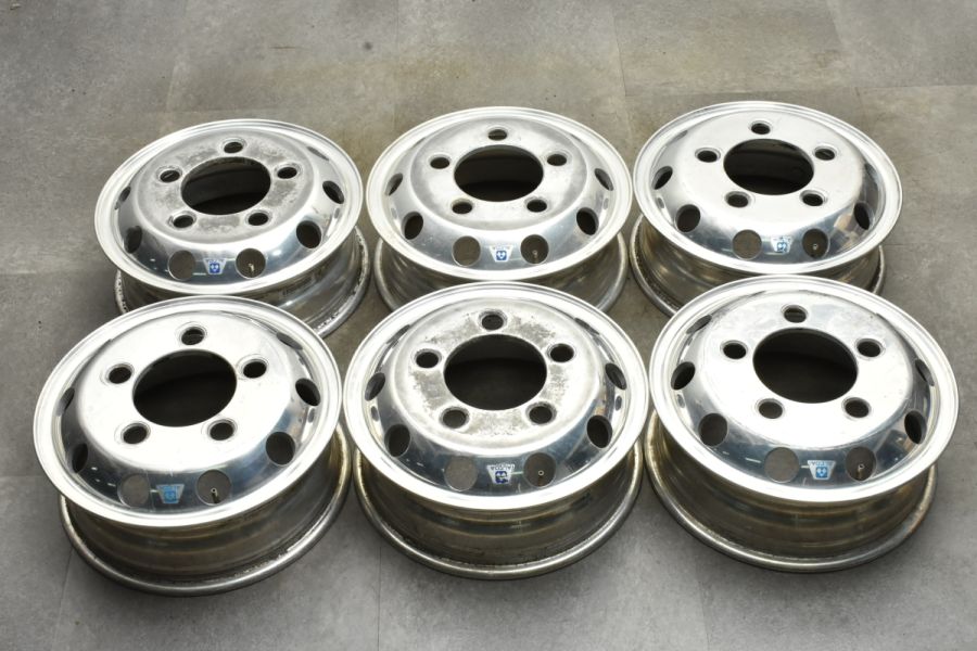 人気 鍛造品】ALCOA アルコア アルミ 16in 5.5J +116.5 PCD203.2 6本セット 球面座 JIS規格 品番：353013  エルフ ダイナ トヨエース 中古 ホイールのみ | パーツ販売ナンバーワン