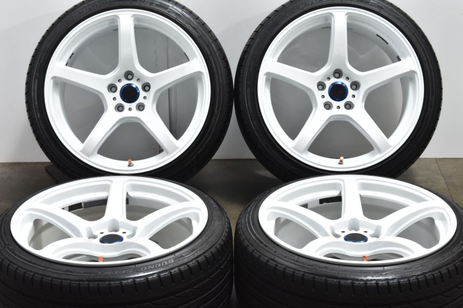 バリ溝 美品】WORK エモーション T7R 19in 9.5J+35 10.5J+25 PCD114.3 ルッチーニ 245/35R19  275/35R19 スカイライン フェアレディZ Z33 中古 タイヤホイールセット | パーツ販売ナンバーワン