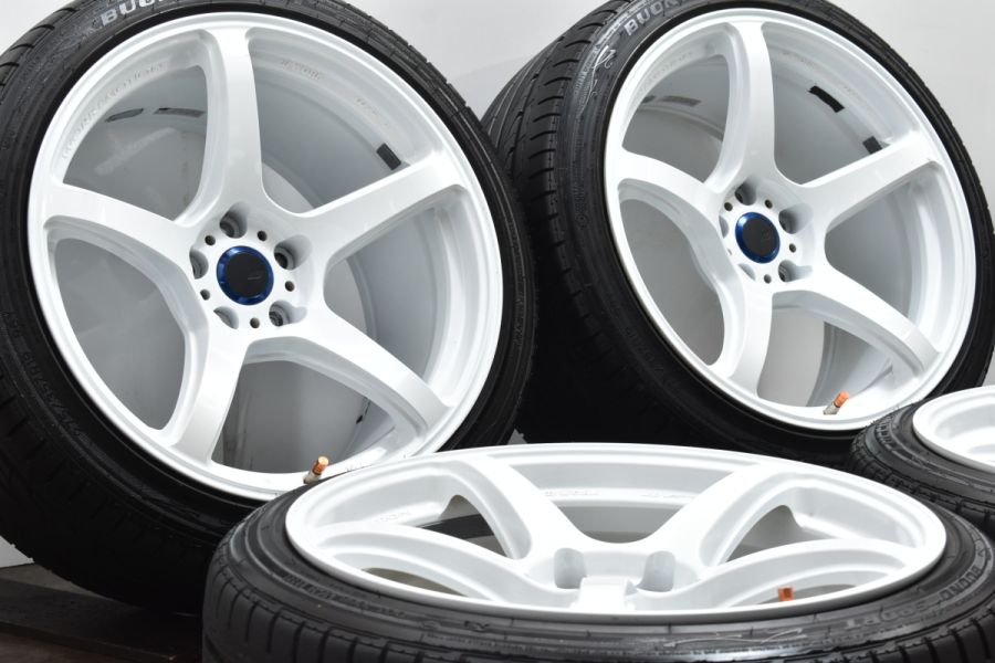 バリ溝 美品】WORK エモーション T7R 19in 9.5J+35 10.5J+25 PCD114.3 ルッチーニ 245/35R19  275/35R19 スカイライン フェアレディZ Z33 中古 タイヤホイールセット | パーツ販売ナンバーワン