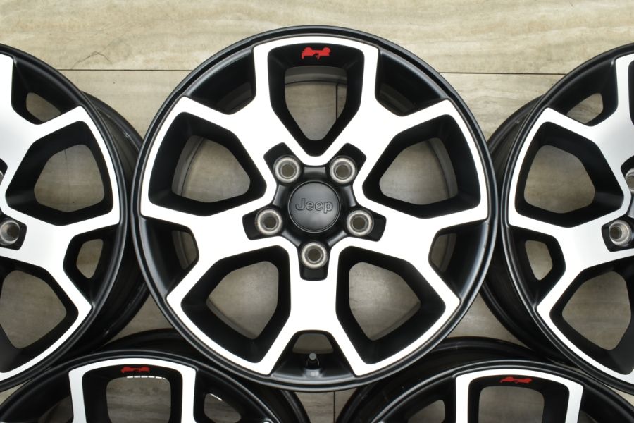 [美品]Jeep JLラングラールビコン　純正ホイール17インチ　コーティング済 ルビコン 純正 美品】ジープ JL ラングラー 17in 7.5J +44.45 PCD127 5