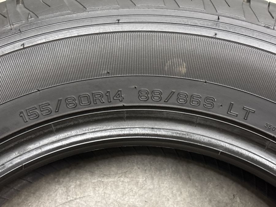 2026年製 新車外し品】ダンロップ SP175L 155/80R14 LT 4本セット