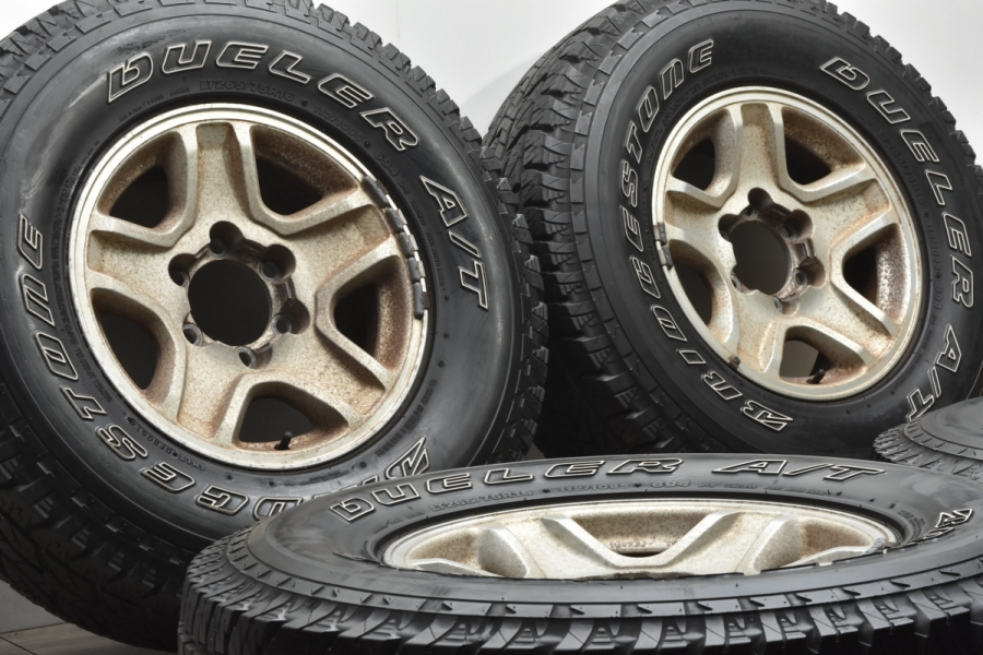 【ホワイトレター付】トヨタ 90 ランクル プラド 純正 16in 7JJ +15 PCD139.7 デューラー A/T 694 LT  265/75R16 ハイラックス サーフ