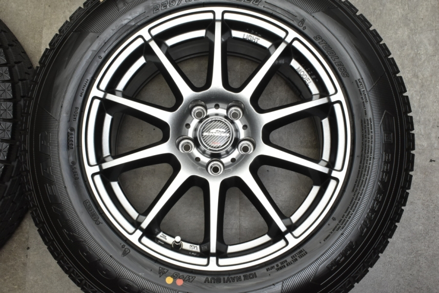 【美品 バリ溝】シュナイダー 17in 7J +38 PCD114.3 グッドイヤー アイスナビ SUV 225/65R17 NX RAV4 ハリアー  CX-5 CX-8 エクストレイル