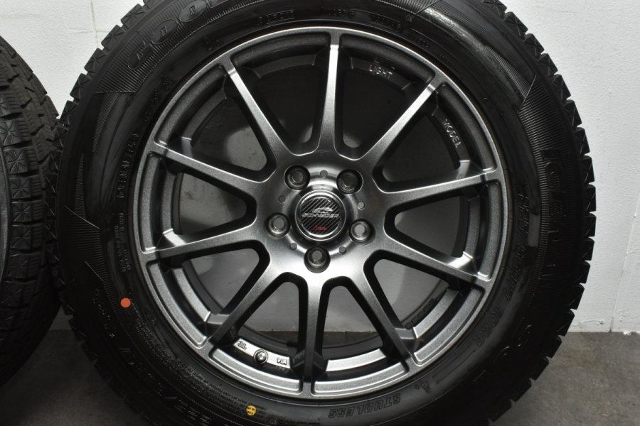 【美品 バリ溝】シュナイダー 17in 7J +38 PCD114.3 グッドイヤー アイスナビ SUV 225/65R17 NX RAV4 ハリアー  CX-5 CX-8 エクストレイル