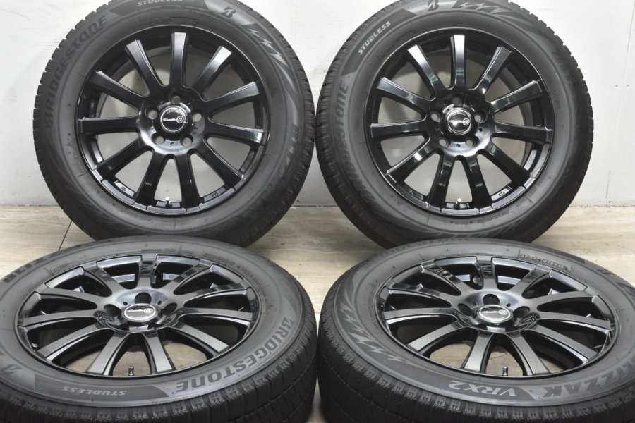 トヨタ車専用設計 美品】ラ・ストラーダ 17in 7J +48 PCD114.3 ブリヂストン ブリザック VRX2 215/60R17 C-HR  エスティマ カローラクロス 中古 スタッドレスタイヤホイールセット | パーツ販売ナンバーワン