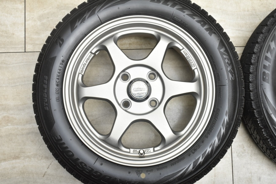 バリ溝】5ZIGEN プロレーサー 14in 5J +45 PCD100 ブリヂストン ブリザック VRX2 155/65R14 N-BOX  N-ONE アルト ワゴンR タント 中古 スタッドレスタイヤホイールセット | パーツ販売ナンバーワン