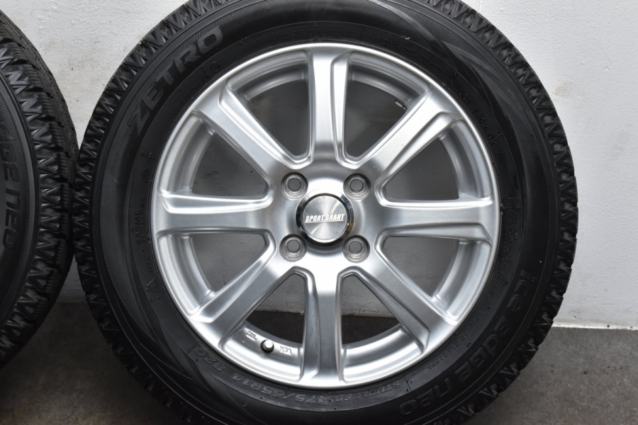 車検用などに】スポーツグラート 14in 5.5J +45 PCD100 ZETRO ICE EDGE  
