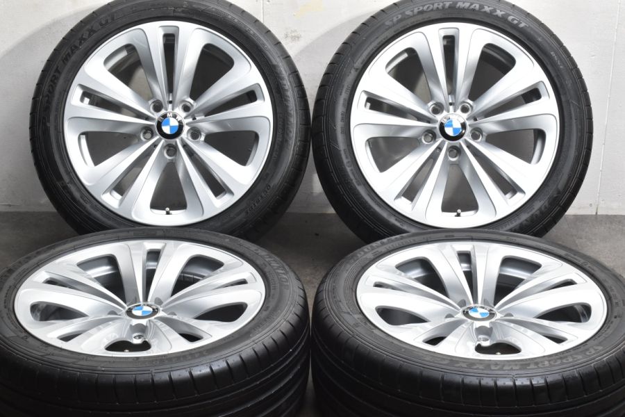 【美品】BMW F07 5シリーズ 純正 18in 8J +30 PCD120 ダンロップ SPスポーツマックスGT 245/45R18 承認  ランフラット ダブルスポーク234