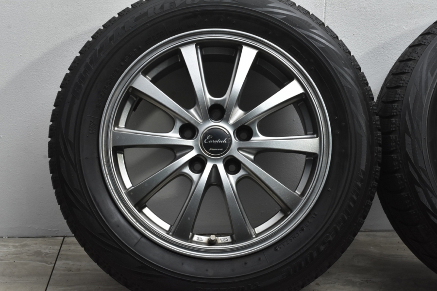 ホイール美品】ユーロテック 16in 6.5J +48 PCD114.3 ブリヂストン 