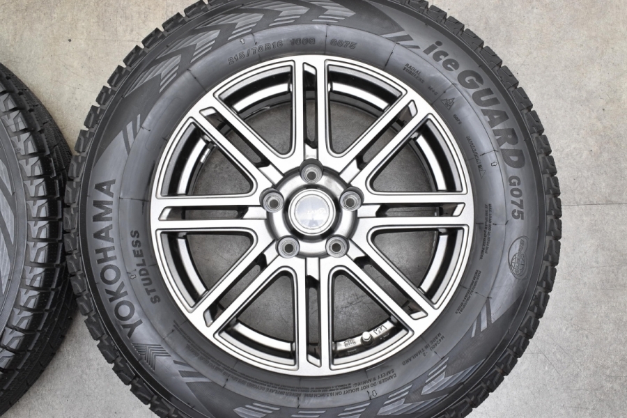 バリ溝】レイシア 16in 6.5J +38 PCD114.3 ヨコハマ アイスガード SUV