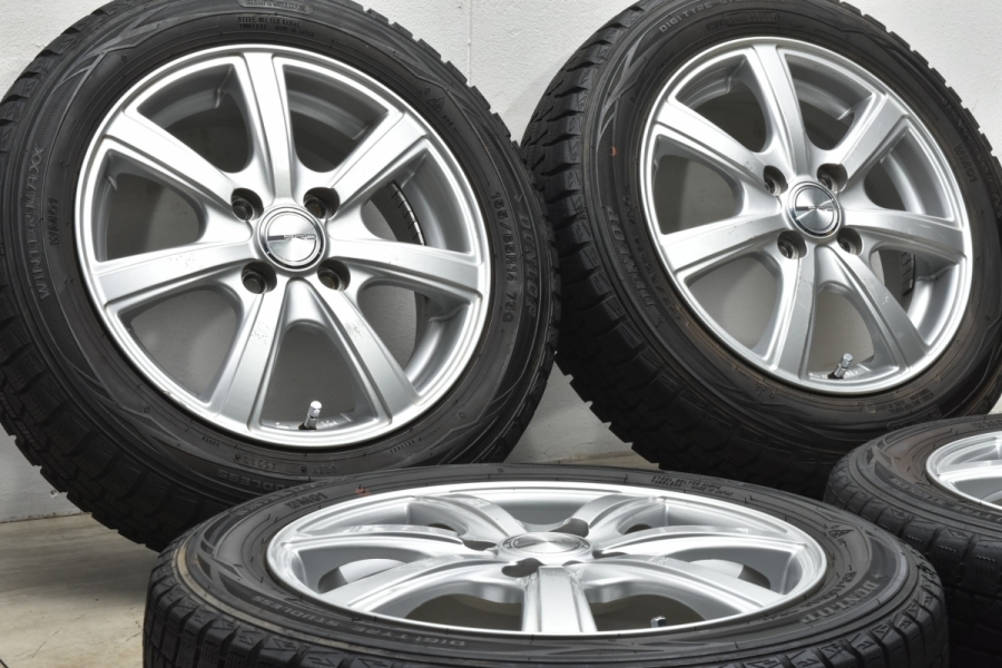 軽自動車用】PRD 14in 4.5J +43 PCD100 ダンロップ ウインターマックス WM01 155/65R14 N-BOX N-ONE  ワゴンR アルト タント ミラ ムーヴ 中古 スタッドレスタイヤホイールセット | パーツ販売ナンバーワン