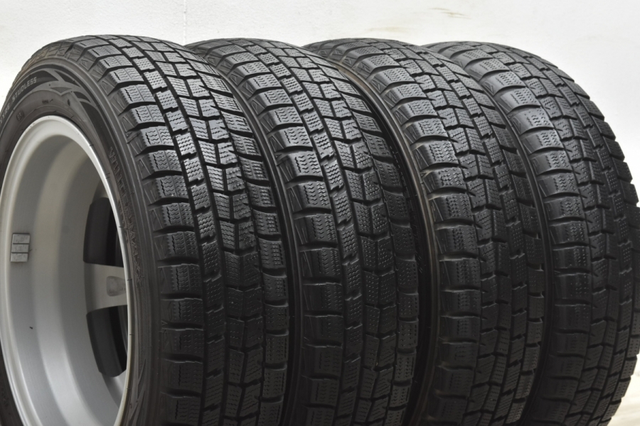 軽自動車用】PRD 14in 4.5J +43 PCD100 ダンロップ ウインターマックス WM01 155/65R14 N-BOX N-ONE  ワゴンR アルト タント ミラ ムーヴ 中古 スタッドレスタイヤホイールセット | パーツ販売ナンバーワン