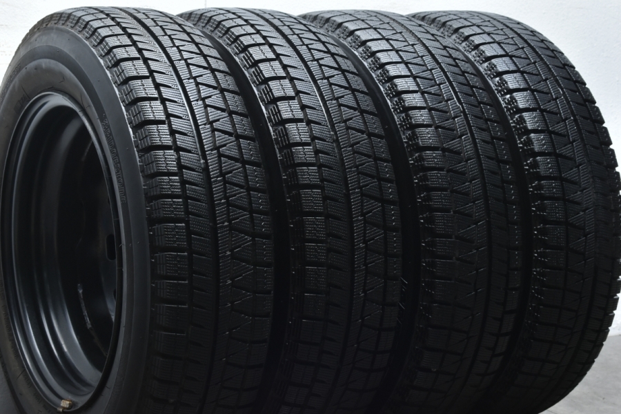 【バリ溝品】WEDS JECT 14in 5J +39 PCD100 ブリヂストン アイスパートナー2 165/70R14 アクア ヴィッツ ポルテ  マーチ スイフト ブーン