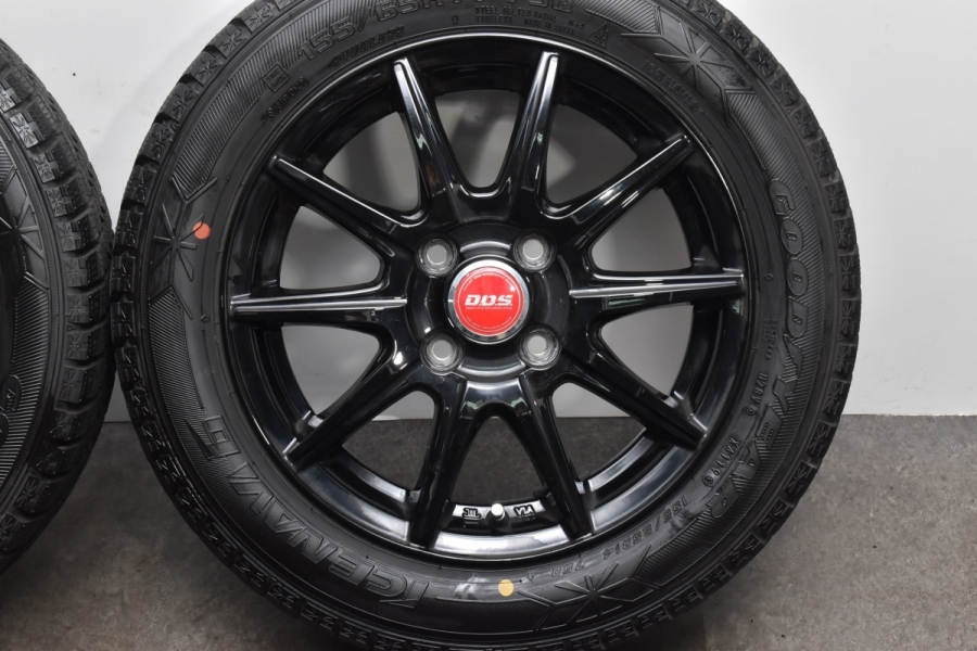 155/55R14 グッドイヤー アイスナビ６ スズキ純正アルミホイール 14X4.5J 100-4H+50中古 爆買い，送料無料 中古タイヤ 155／55R14 グッドイヤー GY アイス