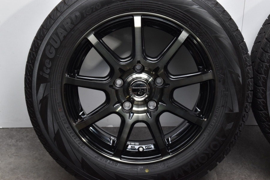 バリ溝！スタッドレスタイヤ GRASSTX15インチアルミ 5穴 PCD114.3 +53