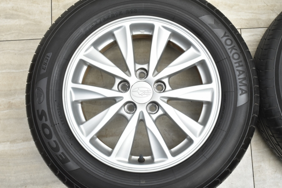 【車検用等に】スバル GJ GP インプレッサ 純正 15in 6J +48 PCD100 ヨコハマ エコス ES31 195/65R15  ノーマル戻し SUBARU