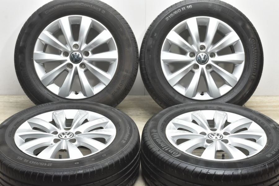 【良好品】フォルクスワーゲン ザ・ビートル 純正 16in 6.5J +44 PCD112 コンチネンタル 215/60R16 シャラン ティーロック  流用 車検用