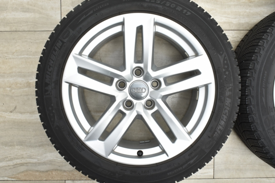 【MICHELIN X-ICE XI3 225/50R17】スタッドレス【audi A4 純正ホイール 17インチ 7J5HPCD112+42】バリ溝　(VTI754) クレジットカード QR決済可能 MICHELIN X-ICE XI3 225/50R17】スタッドレス【audi A4 純正ホイール